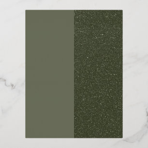 Modern Moss Texture Foil Invitation Postcard