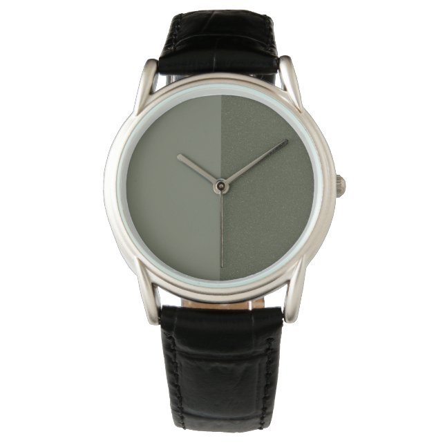 Modern Moss Watch – Customisable Two-Tone Design (Front)