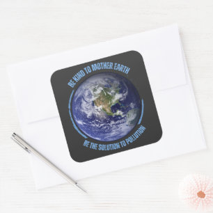 Modern Mother Earth Square Sticker