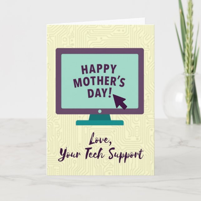 Modern Mothers Day Display Card (Front)
