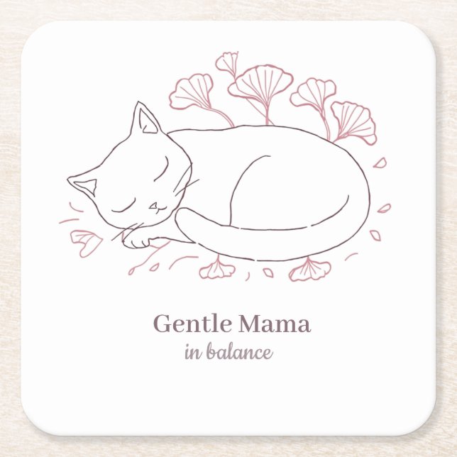 Modern Mother's Day Gift Square Paper Coaster (Front)