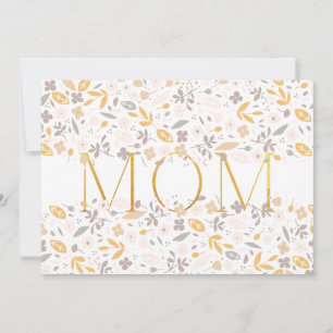 Modern Mothers day Gold Foil MOM Floral Confetti