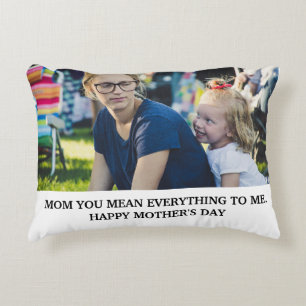 Modern mothers day photo mum you mean everything decorative cushion