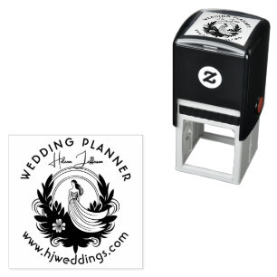 Modern Motif Logo Wedding Planner Self-inking Stamp