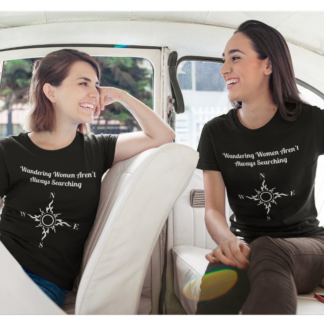 Modern Motivational Wandering Women Compass T-Shirt (Creator Uploaded)