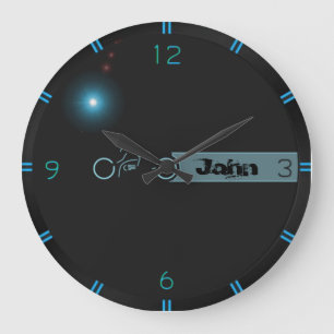 Modern moto futuristic large clock