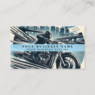 Modern Motorcycle Motorcross Biker Business Card