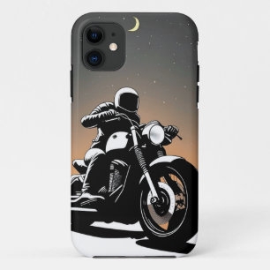 🌇 Modern Motorcyclist Riding Sleek Street Bike Case-Mate iPhone Case