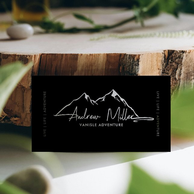 Modern Mountain Adventure | Signature Business Card (Creator Uploaded)