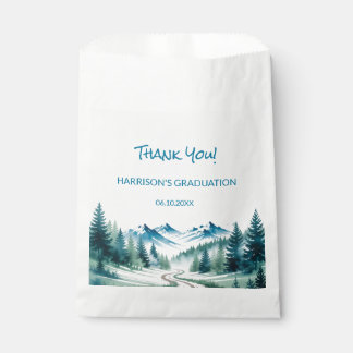 Modern Mountain Graduation Party Favour Bags