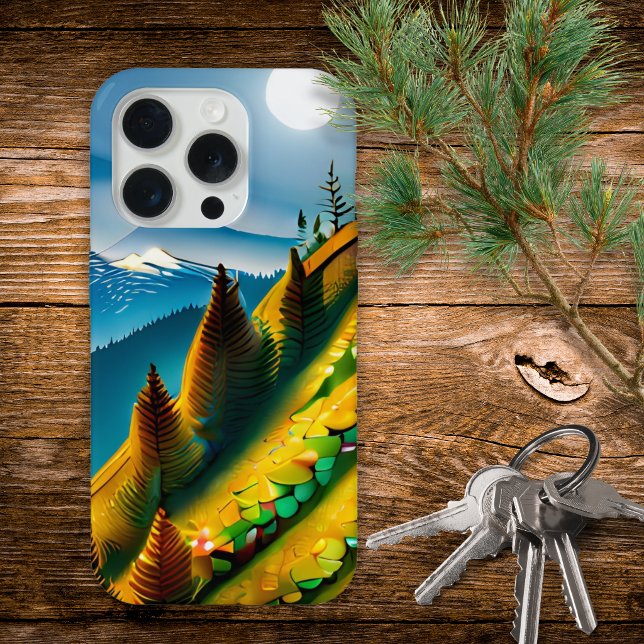 Modern Mountain Landscape  iPhone Case (Creator Uploaded)
