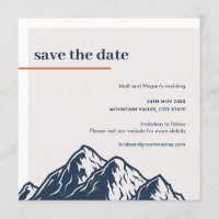 Modern Mountain Nature Outdoor Save the Date
