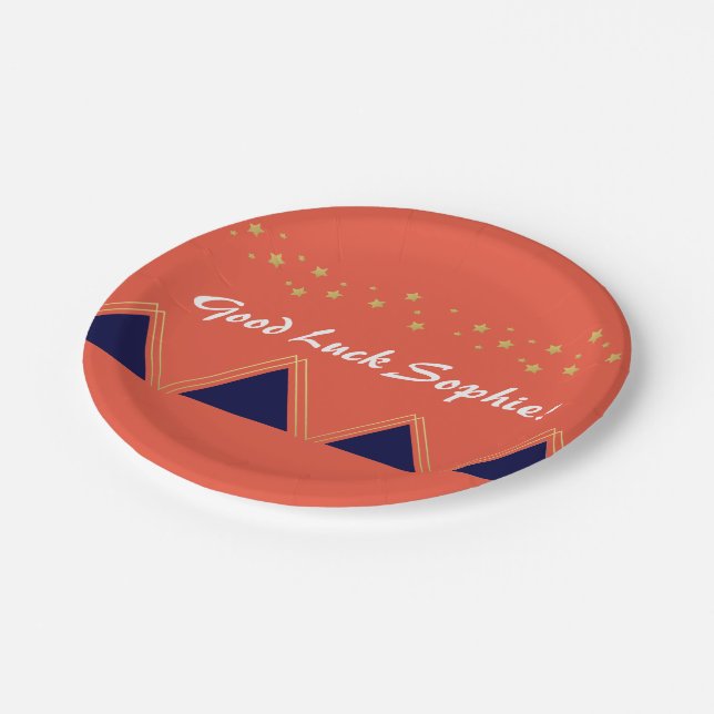 Modern Mountain Plate - Coral (Angled)
