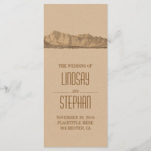 Modern Mountains Wedding Programs Programme