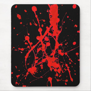Modern mousepad, abstract, black, red, sprayed mouse pad