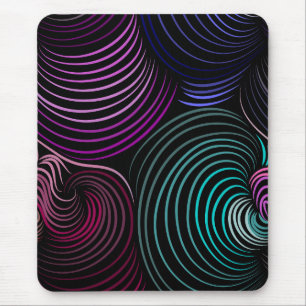 Modern mousepad, black, colourful mouse pad