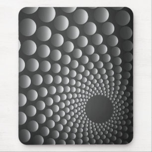 Modern mousepad, black, grey, abstract, dots mouse pad