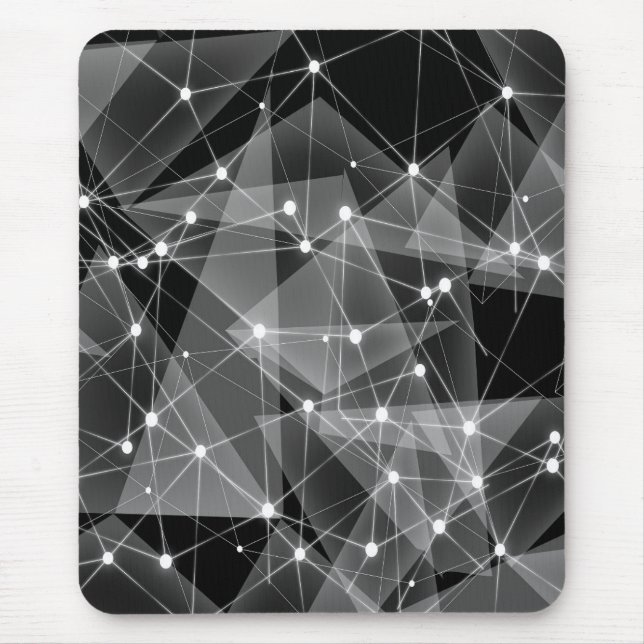 Modern mousepad, black, grey, abstract mouse pad (Front)