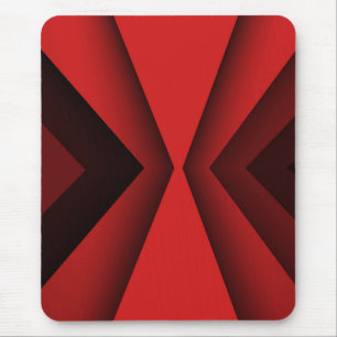 Modern mousepad, black, red, abstract, geometric mouse pad
