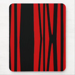 Modern mousepad, black, red, abstract mouse pad