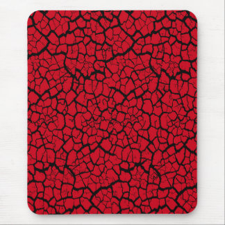 Modern mousepad, black, red, cracked, mouse pad
