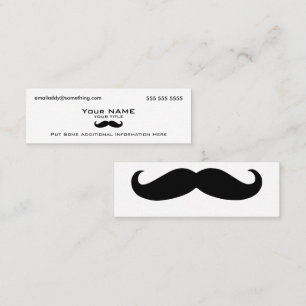 Modern Moustache Mini Business Card