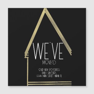 Modern Moved NEW HOME Address Magnet Card