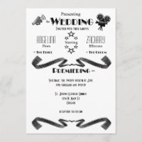 Modern Movie Buff Wedding Invitation