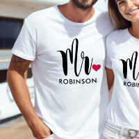 Modern Mr Calligraphy Heart Monogram
