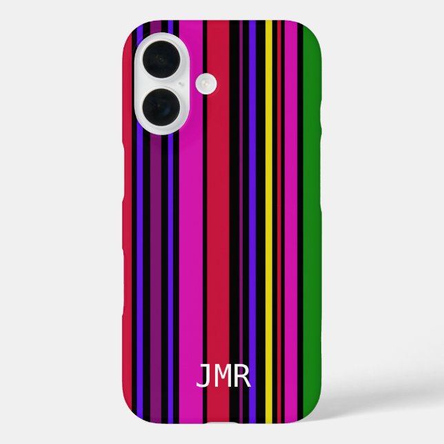 Modern multi colour barcode Designer Case-Mate iPhone Case (Back)