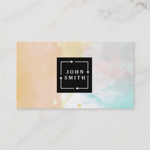 Modern Multi-colour Watercolors Cool Abstract Art Business Card