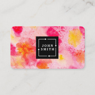 Modern Multi-colour Watercolors Cool Abstract Business Card