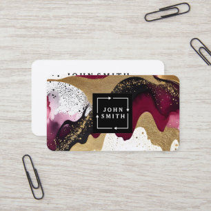 Modern Multi-colour Watercolors Cool Abstract Business Card
