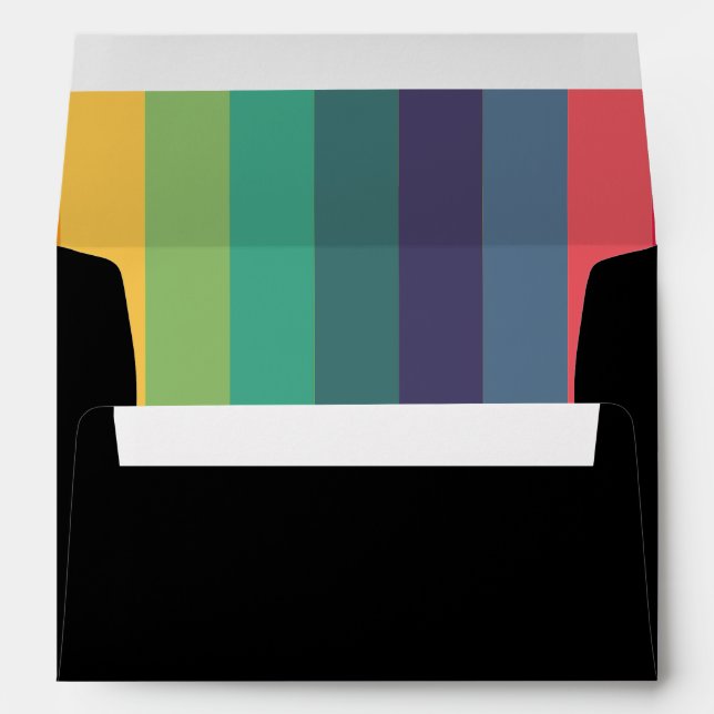 Modern multi coloured stripes envelope (Back (Bottom))