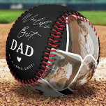 Modern Multi Photo Collage World's Best Dad Baseball<br><div class="desc">Give your dad the ultimate gift this Father's Day with our modern multi-photo collage baseball! Featuring 7 images, text customisations, and cute hearts bearing the kiddos' names, this one-of-a-kind design will make Dad feel like a 'World's Best Daddy' by a long shot! Don't miss the chance to make it uniquely...</div>