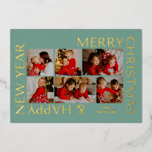 Modern Multi Photo Family Christmas Collage
