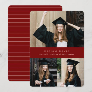 Modern multi photo minimalistic announcement