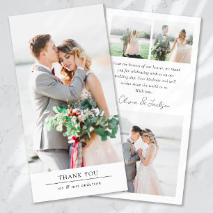 Modern Multi Picture Wedding Thank You Card
