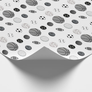 Modern Multi Sport Birthday Gift Wrap for Kids