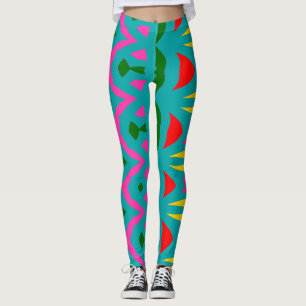 Modern multicolor abstract "Ratti_Creative_Arts" Leggings