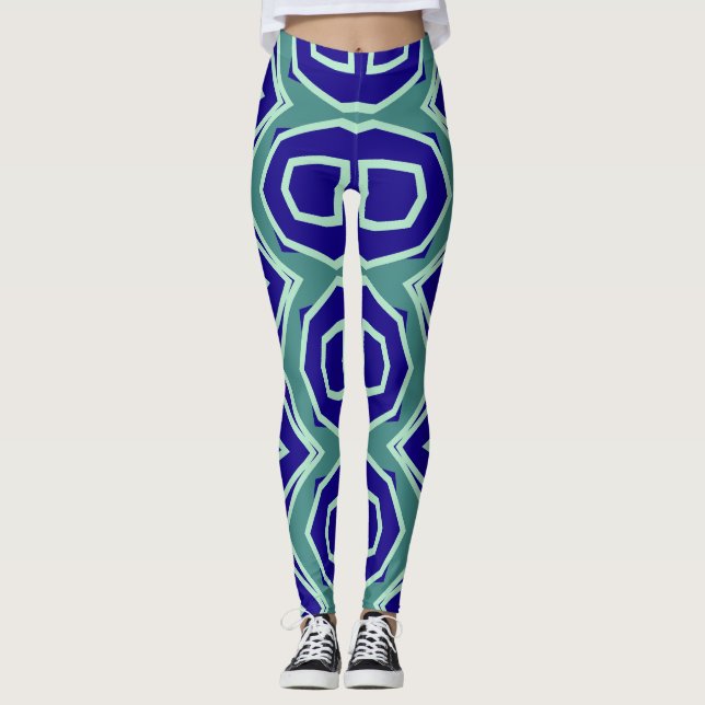 Modern multicolor classic "Ratti_Creative_Arts" Le Leggings (Front)