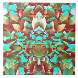 Modern multicolor floral pattern ceramic tile