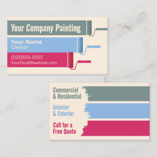 Modern multicolor Painting Service Business Card