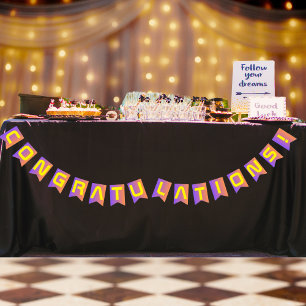 Modern Multicolor Techno Graduation Bunting