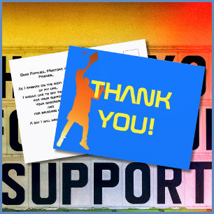 Modern Multicolor Techno Graduation Thank You Postcard