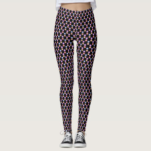 Modern Multicolored Geometric Pattern Leggings