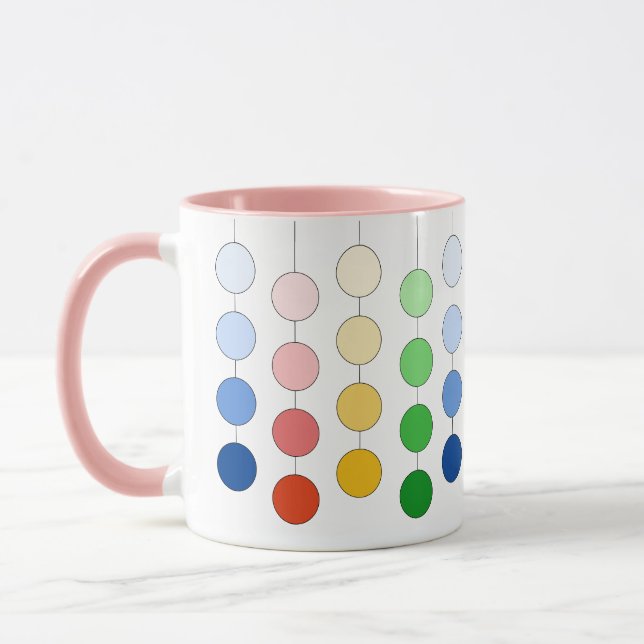 Modern Multicolored Hanging Circles Mug (Left)