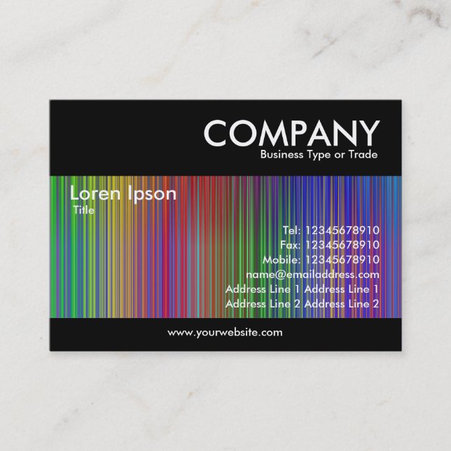 Modern - Multicolors Business Card (Front)