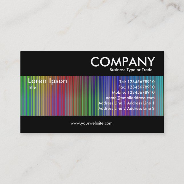 Modern - Multicolors Business Card (Front)