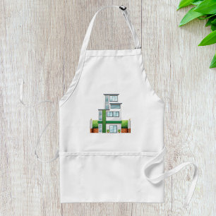 Modern Multistorey House Contemporary Home Standard Apron